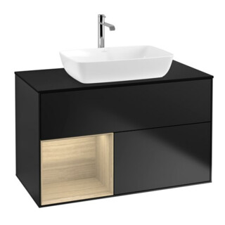 V&B Waschtischunterschrank Wandbeleuchtung Finion 100, Pl bla m, Reg Oa ven, bla m Lac