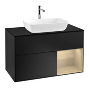 V&B Waschtischunterschrank Wandbeleuchtung Finion 100, Pl bla m, Reg Oa ven, bla m Lac