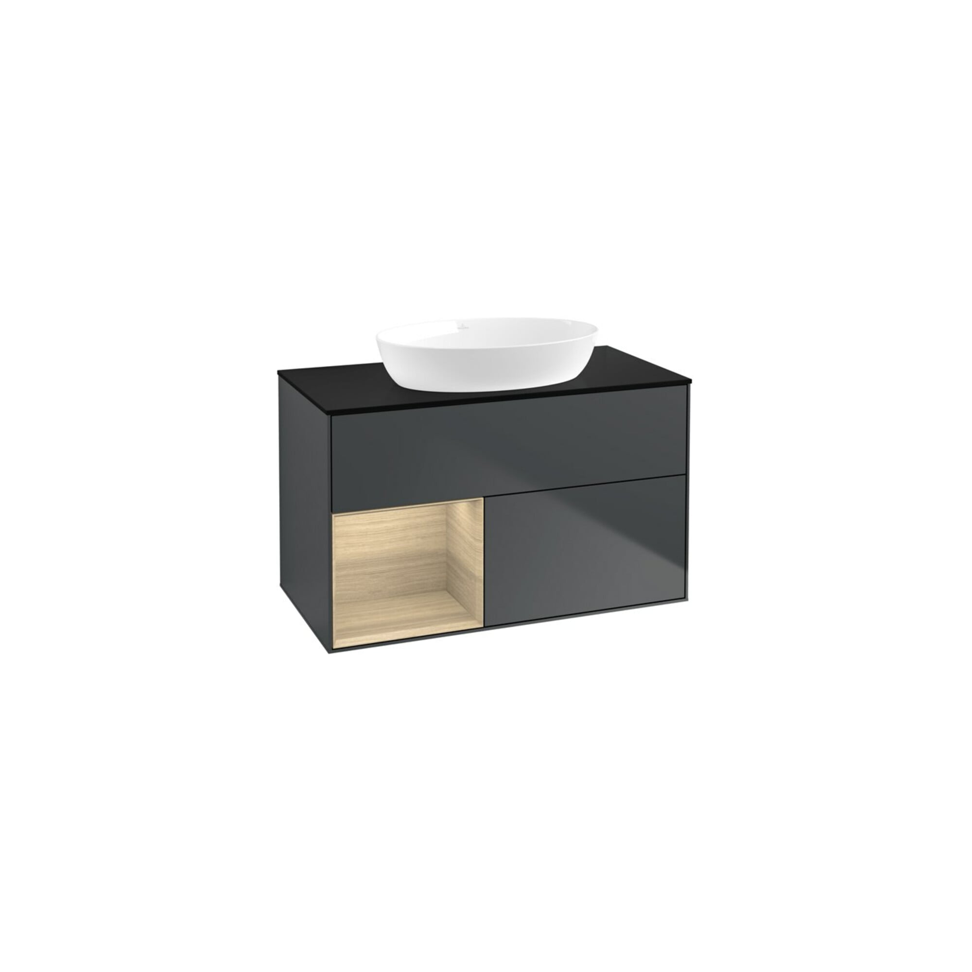 V&B Waschtischunterschrank Wandbeleuchtung Finion 100, Pl bla m, Reg Oa ven, md bl. m Lac ; Villeroy & Boch