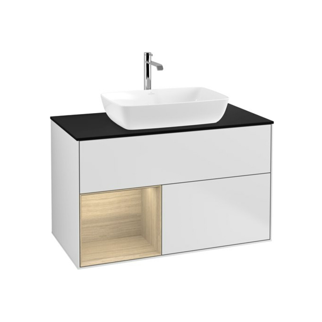 V&B Waschtischunterschrank Wandbeleuchtung Finion 100, Pl bla m, Reg Oa ven, wh. m Lac
