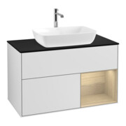 V&B Waschtischunterschrank Wandbeleuchtung Finion 100, Pl bla m, Reg Oa ven, wh. m Lac