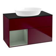 V&B Waschtischunterschrank Wandbeleuchtung Finion 100, Pl bla m, Reg Oli. m Lac, Peo m