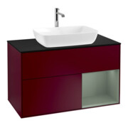 V&B Waschtischunterschrank Wandbeleuchtung Finion 100, Pl bla m, Reg Oli. m Lac, Peo m