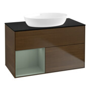 V&B Waschtischunterschrank Wandbeleuchtung Finion 100, Pl bla m, Reg Oli. m Lac, wal ven