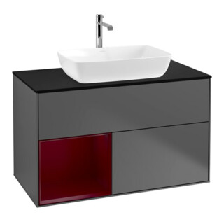 V&B Waschtischunterschrank Wandbeleuchtung Finion 100, Pl bla m, Reg Peo m Lac, Anthrac. m