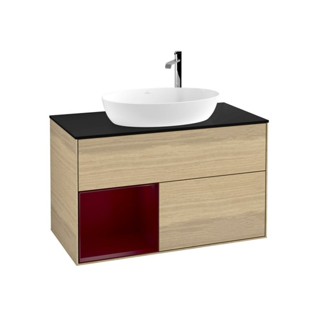 V&B Waschtischunterschrank Wandbeleuchtung Finion 100, Pl bla m, Reg Peo m Lac, Oa ven