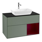 V&B Waschtischunterschrank Wandbeleuchtung Finion 100, Pl bla m, Reg Peo m Lac, Oli. m Lac