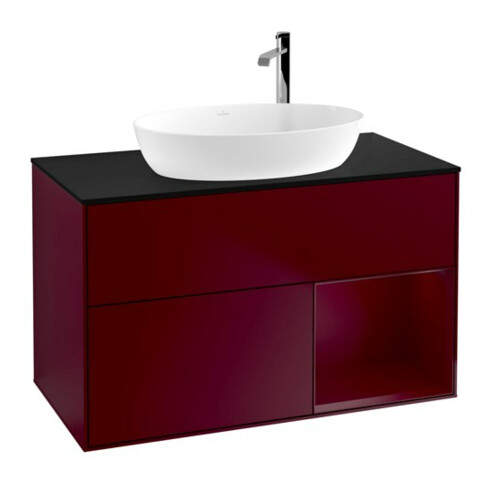 V&B Waschtischunterschrank Wandbeleuchtung Finion 100, Pl bla m, Reg Peo m Lac, Peo m