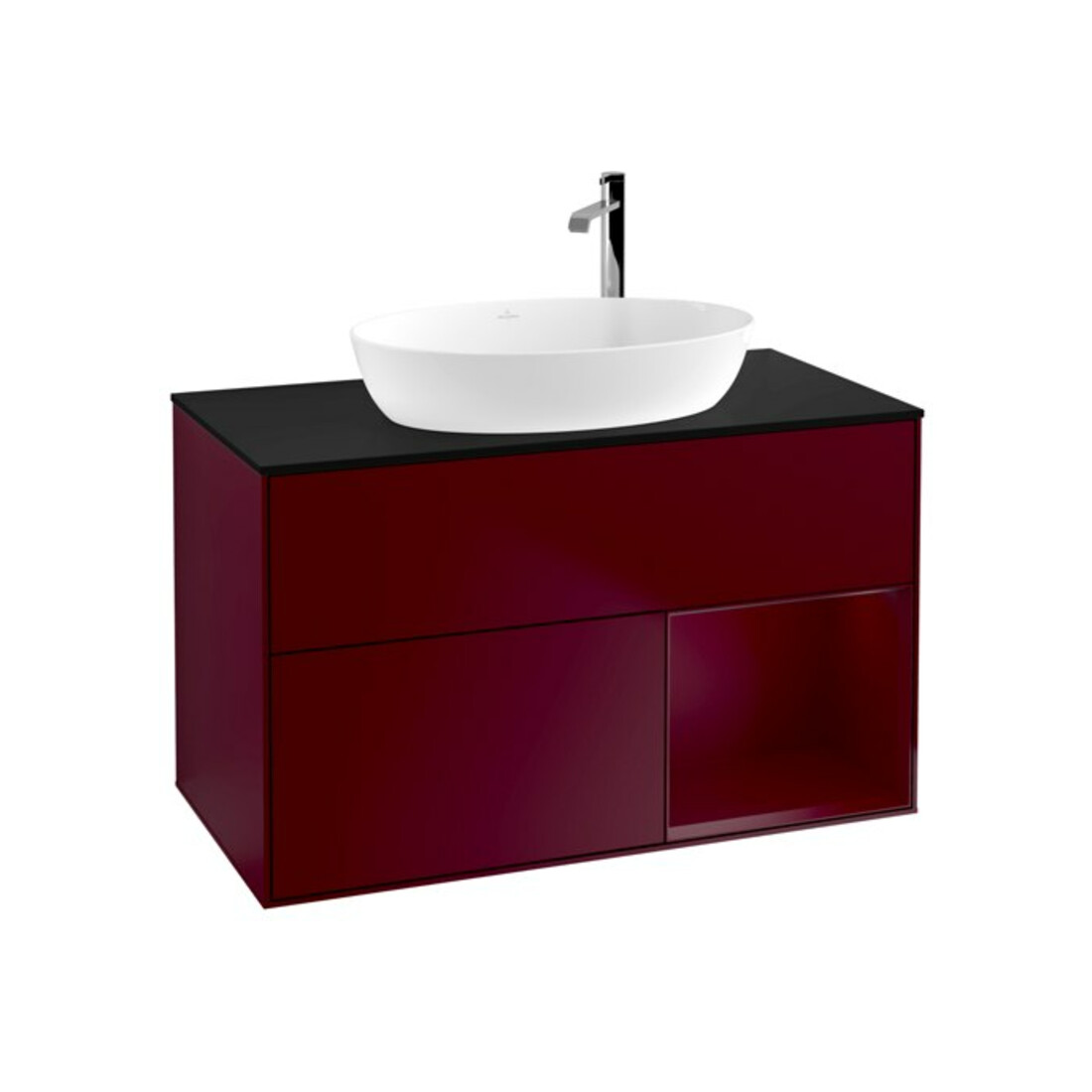 V&B Waschtischunterschrank Wandbeleuchtung Finion 100, Pl bla m, Reg Peo m Lac, Peo m
