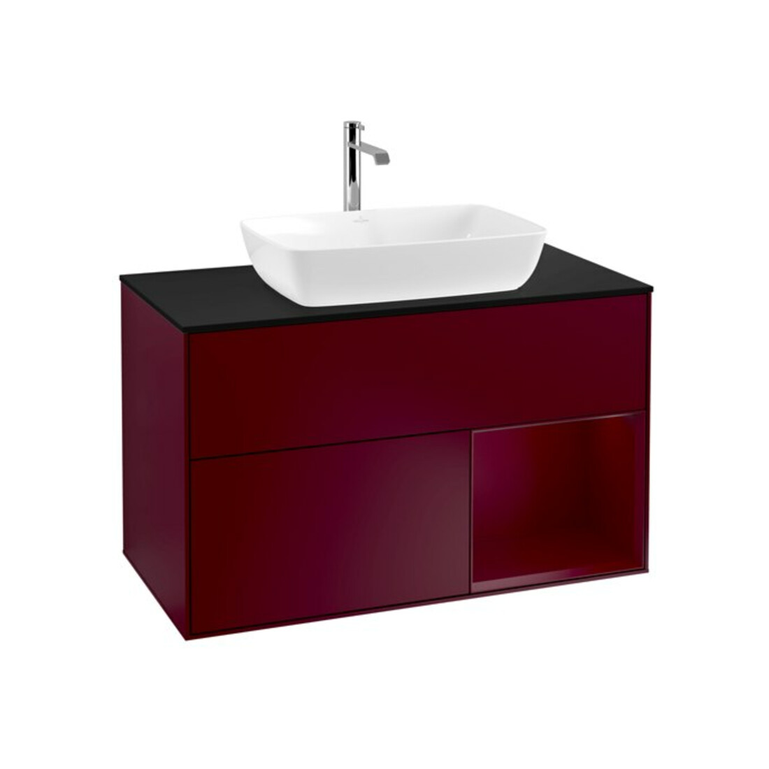 V&B Waschtischunterschrank Wandbeleuchtung Finion 100, Pl bla m, Reg Peo m Lac, Peo m