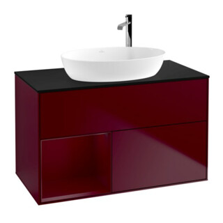V&B Waschtischunterschrank Wandbeleuchtung Finion 100, Pl bla m, Reg Peo m Lac, Peo m