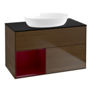 V&B Waschtischunterschrank Wandbeleuchtung Finion 100, Pl bla m, Reg Peo m Lac, wal ven