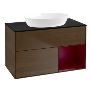 V&B Waschtischunterschrank Wandbeleuchtung Finion 100, Pl bla m, Reg Peo m Lac, wal ven