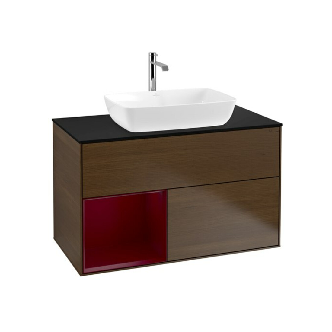 V&B Waschtischunterschrank Wandbeleuchtung Finion 100, Pl bla m, Reg Peo m Lac, wal ven