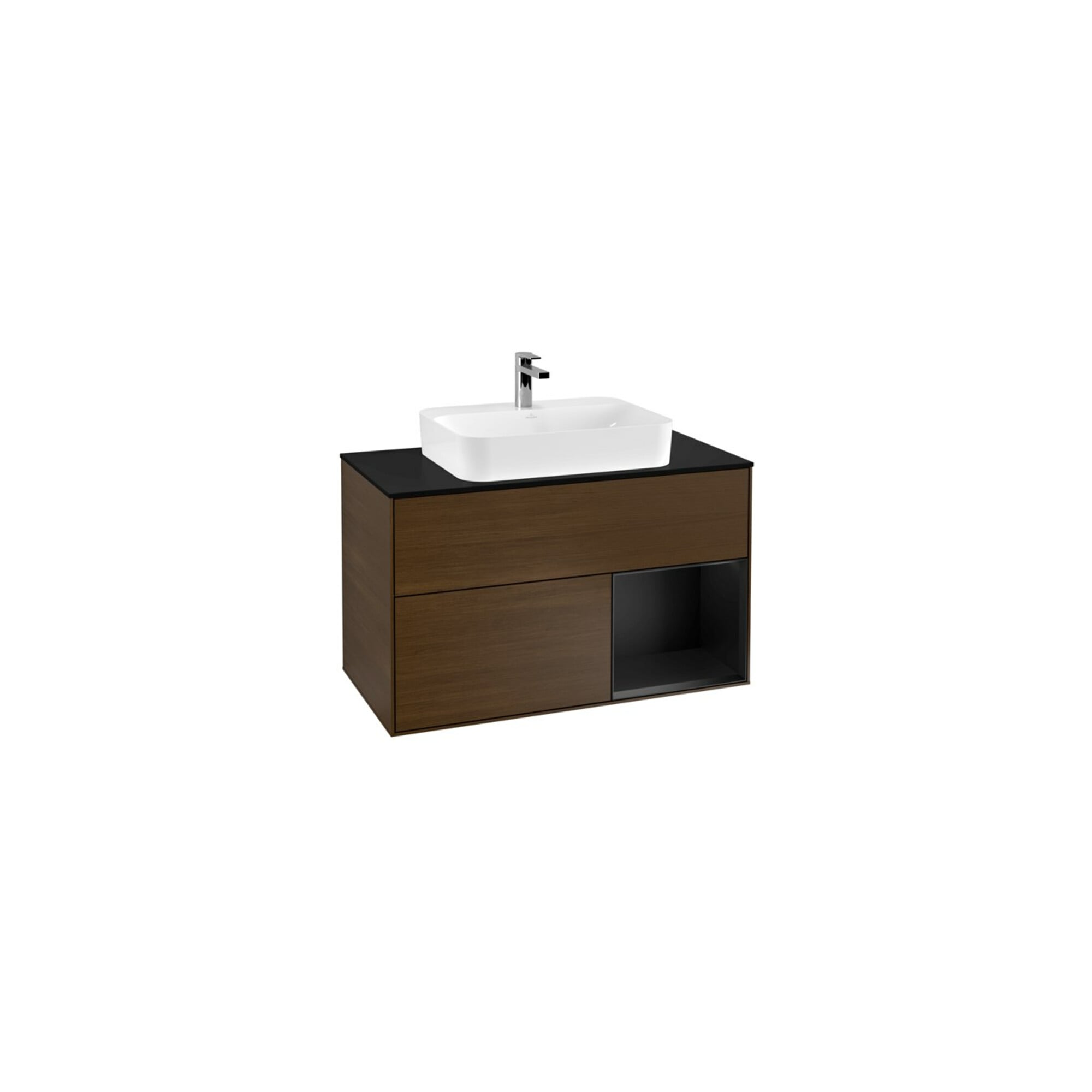 V&B Waschtischunterschrank Wandbeleuchtung Finion 100, Pl bla m, Reg re bla m Lac, wal ven ; Villeroy & Boch