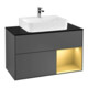 V&B Waschtischunterschrank Wandbeleuchtung Finion 100, Pl bla m, Reg re gol m, Anthrac. m-1