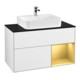 V&B Waschtischunterschrank Wandbeleuchtung Finion 100, Pl bla m, Reg re gol m, glo wh. Lac-1