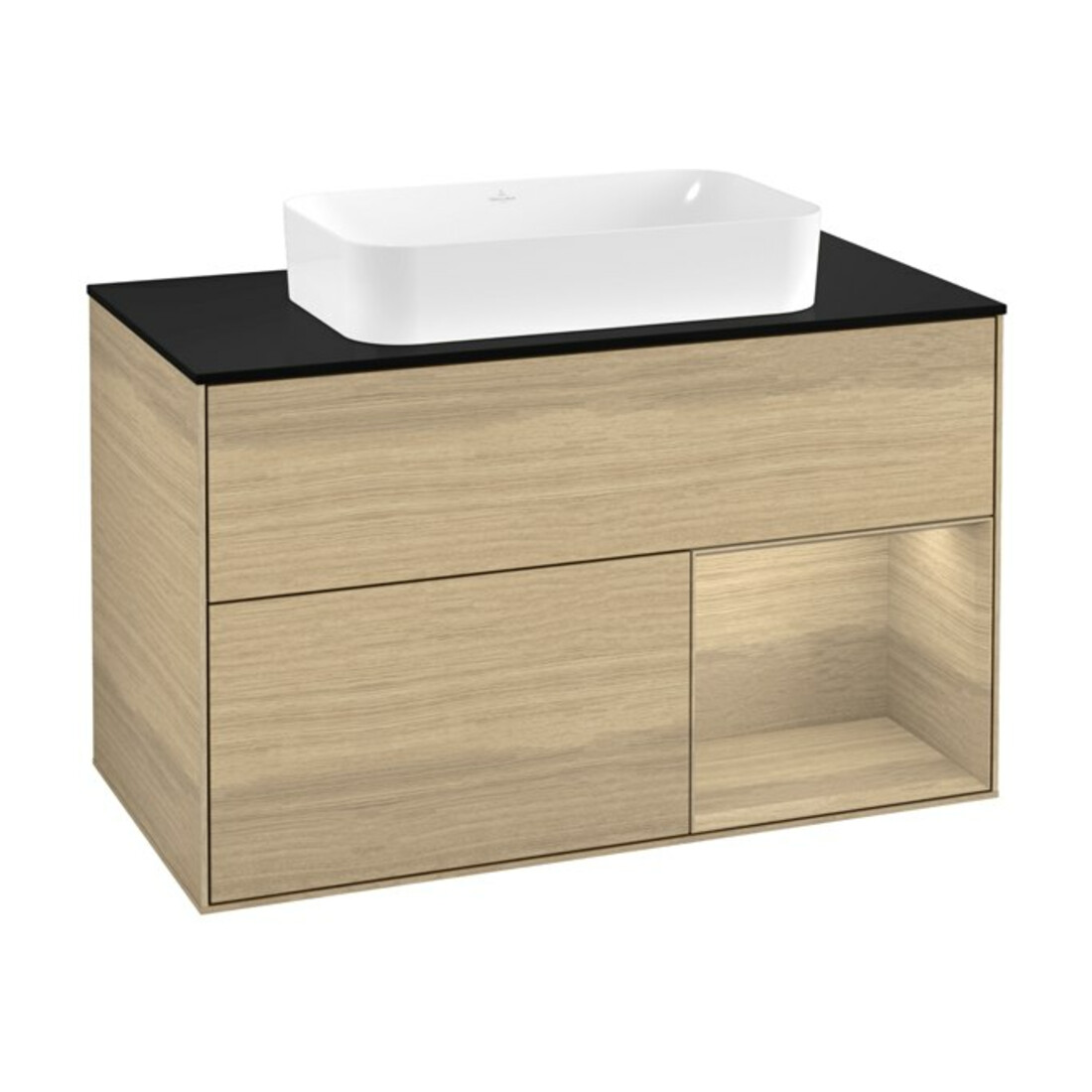 V&B Waschtischunterschrank Wandbeleuchtung Finion 100, Pl bla m, Reg re Oa ven, Oa ven
