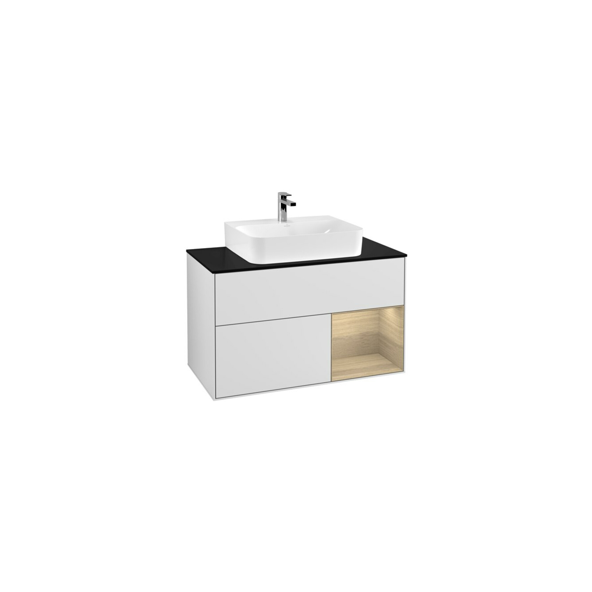 V&B Waschtischunterschrank Wandbeleuchtung Finion 100, Pl bla m, Reg re Oa ven, wh. m Lac ; Villeroy & Boch