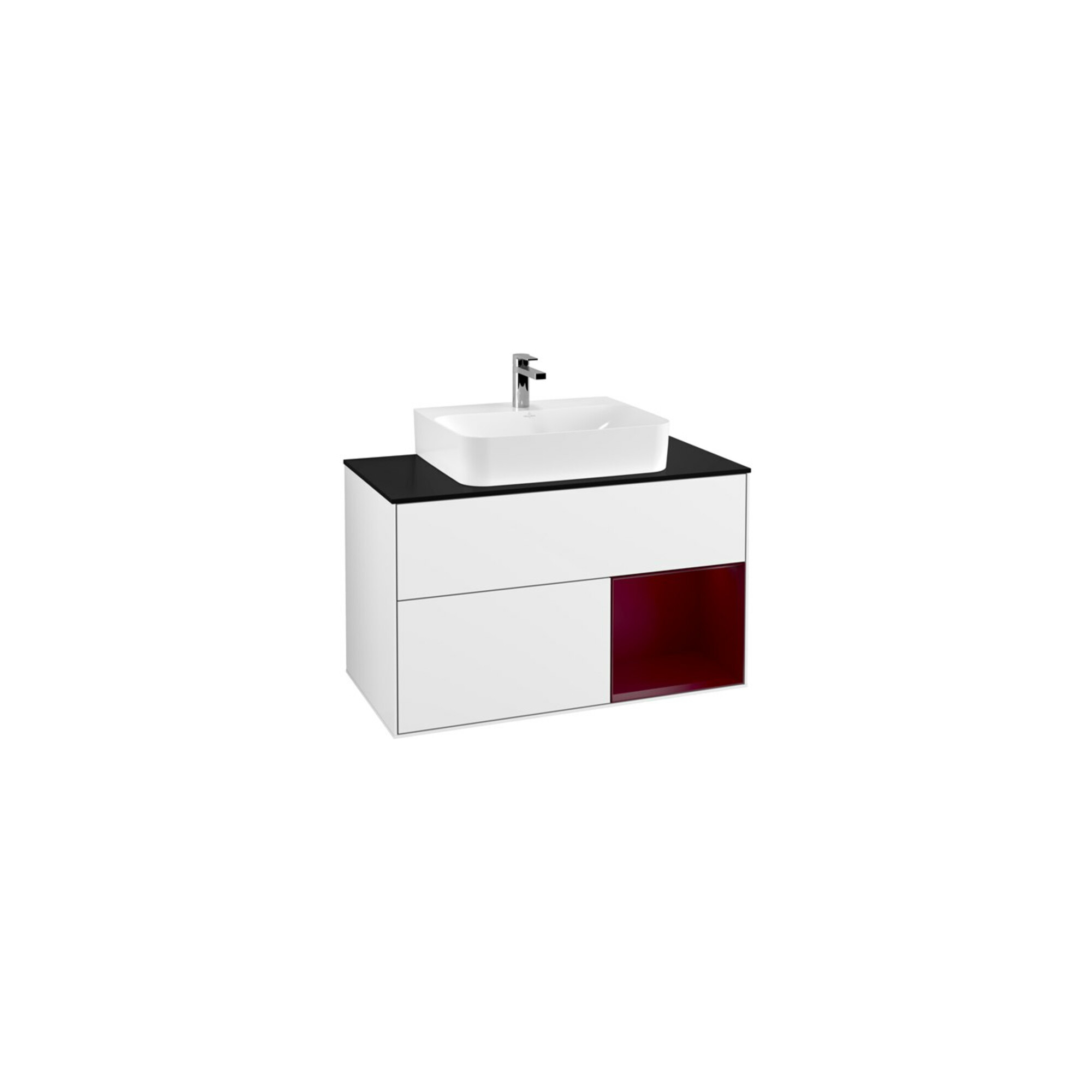 V&B Waschtischunterschrank Wandbeleuchtung Finion 100, Pl bla m, Reg re Peo, glo wh. Lac ; Villeroy & Boch