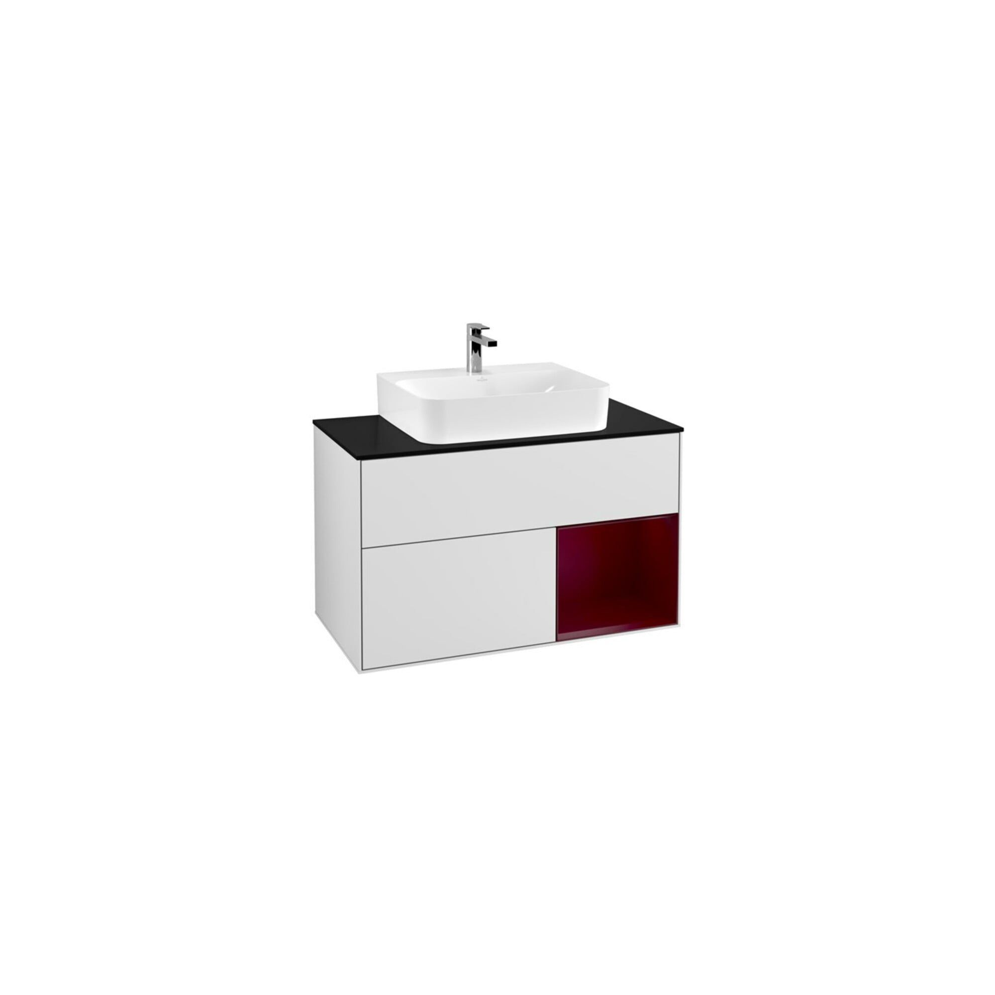 V&B Waschtischunterschrank Wandbeleuchtung Finion 100, Pl bla m, Reg re Peo, wh. m Lac ; Villeroy & Boch