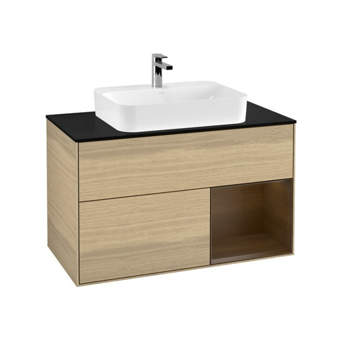 V&B Waschtischunterschrank Wandbeleuchtung Finion 100, Pl bla m, Reg re wal ven, Oa ven