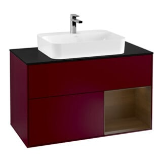 V&B Waschtischunterschrank Wandbeleuchtung Finion 100, Pl bla m, Reg re wal ven, Peo m