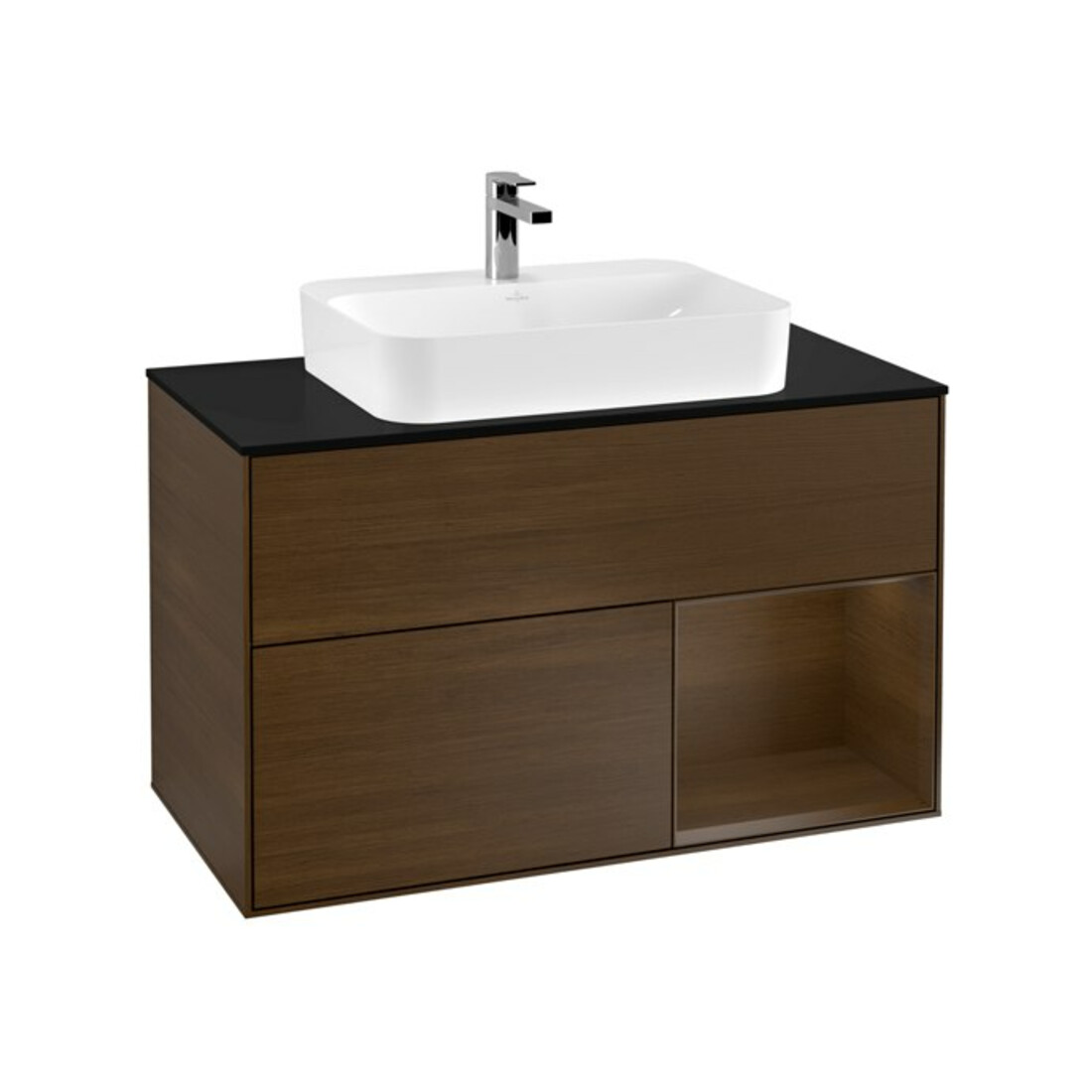 V&B Waschtischunterschrank Wandbeleuchtung Finion 100, Pl bla m, Reg re wal ven, wal ven