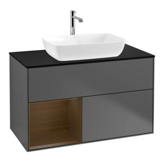 V&B Waschtischunterschrank Wandbeleuchtung Finion 100, Pl bla m, Reg wal ven, Anthrac. m