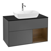V&B Waschtischunterschrank Wandbeleuchtung Finion 100, Pl bla m, Reg wal ven, Anthrac. m