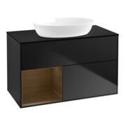 V&B Waschtischunterschrank Wandbeleuchtung Finion 100, Pl bla m, Reg wal ven, bla m Lac