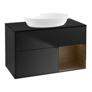 V&B Waschtischunterschrank Wandbeleuchtung Finion 100, Pl bla m, Reg wal ven, bla m Lac