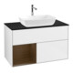 V&B Waschtischunterschrank Wandbeleuchtung Finion 100, Pl bla m, Reg wal ven, glo wh. Lac-1