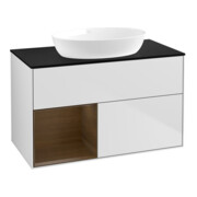 V&B Waschtischunterschrank Wandbeleuchtung Finion 100, Pl bla m, Reg wal ven, wh. m Lac