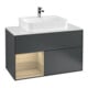 V&B Waschtischunterschrank Wandbeleuchtung Finion 100, Pl w m, Reg li Oa ven, md bl. m Lac-1