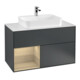 V&B Waschtischunterschrank Wandbeleuchtung Finion 100, Pl w m, Reg li Oa ven, md bl. m Lac-1