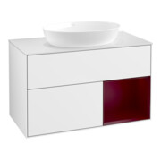 V&B Waschtischunterschrank Wandbeleuchtung Finion 100, Pl w m, Reg Peo m Lac, glo wh. Lac