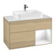 V&B Waschtischunterschrank Wandbeleuchtung Finion 100, Pl w m, Reg re glo wh. Lac, Oa ven-1