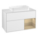 V&B Waschtischunterschrank Wandbeleuchtung Finion 100, Pl w m, Reg re Oa ven, glo wh. Lac-1