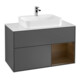 V&B Waschtischunterschrank Wandbeleuchtung Finion 100, Pl w m, Reg re wal ven, Anthrac. m-1