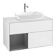 V&B Waschtischunterschrank Wandbeleuchtung Finion 100, Pl w m, Rg A m Lac, glo wh. Lac-1