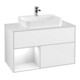 V&B Waschtischunterschrank Wandbeleuchtung Finion 100, Pl w m, Rg l g wh. Lac, glo wh. Lac-1