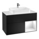 V&B Waschtischunterschrank Wandbeleuchtung Finion 100, Pl w m, Rg r glo wh. Lac, bla m Lac-1