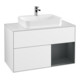 V&B Waschtischunterschrank Wandbeleuchtung Finion 100, Pl w m, Rg r md b m La, glo wh. Lac-1