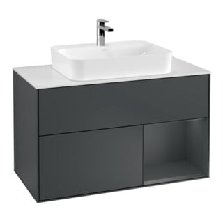 V&B Waschtischunterschrank Wandbeleuchtung Finion 100, Pl w m, Rg r md b m La, md b m Lac