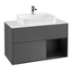 V&B Waschtischunterschrank Wandbeleuchtung Finion 100, Pl w m, Rg re bla m Lac, Anthrac. m-1