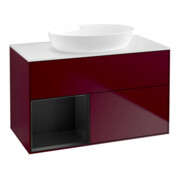 V&B Waschtischunterschrank Wandbeleuchtung Finion 100, Pl wh. m, Reg bla m Lac, Peo m