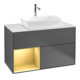 V&B Waschtischunterschrank Wandbeleuchtung Finion 100, Pl wh. m, Reg gol m Lac, Anthrac. m-1