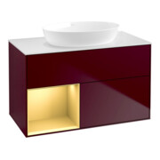 V&B Waschtischunterschrank Wandbeleuchtung Finion 100, Pl wh. m, Reg gol m Lac, Peo m