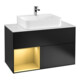 V&B Waschtischunterschrank Wandbeleuchtung Finion 100, Pl wh. m, Reg li gol m, bla m Lac-1